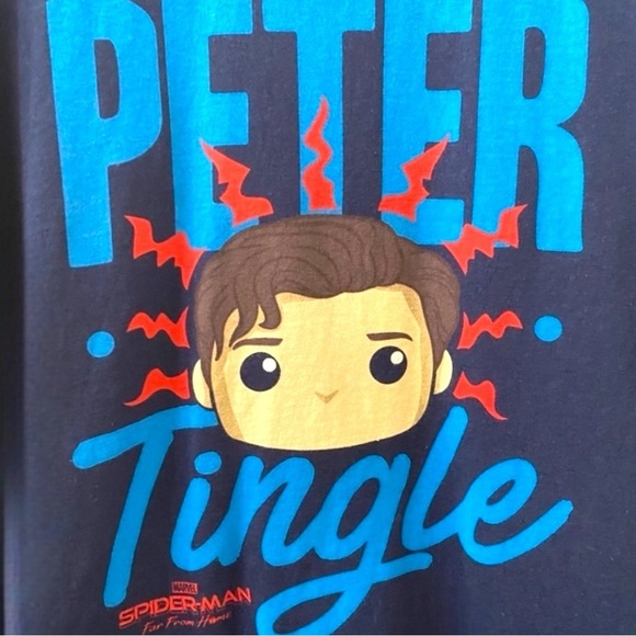 POP! TEES Marvel Spider-Man Far From Home - ‘Peter Tingle’ Graphic Tee - Medium - Picture 4 of 9